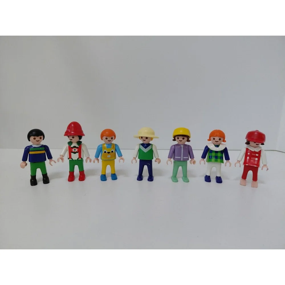Playmobil Child Figures Lot of 7 Vintage 1990s Kids People Assorted Outfits